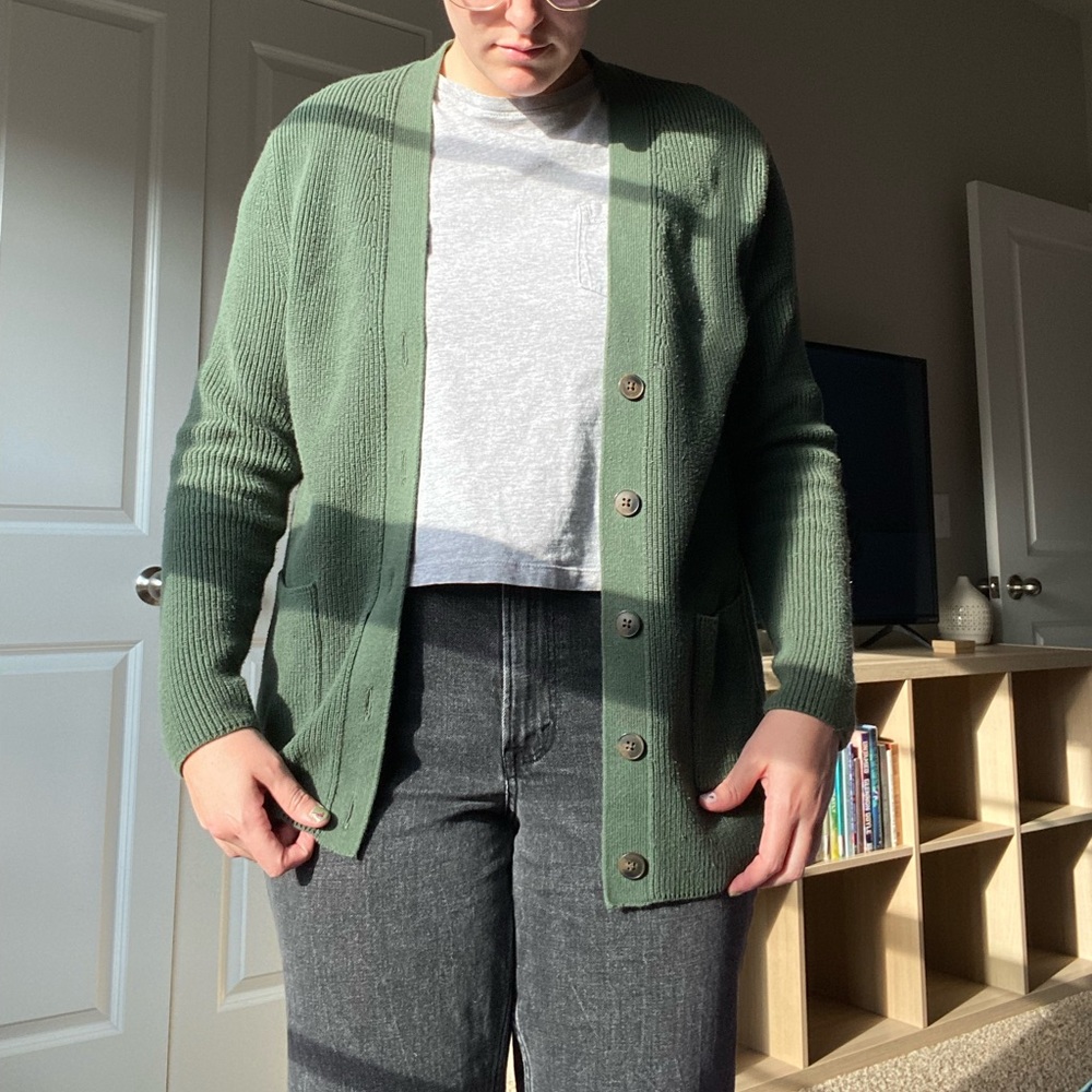 Banana Republic Green Knit Cardigan